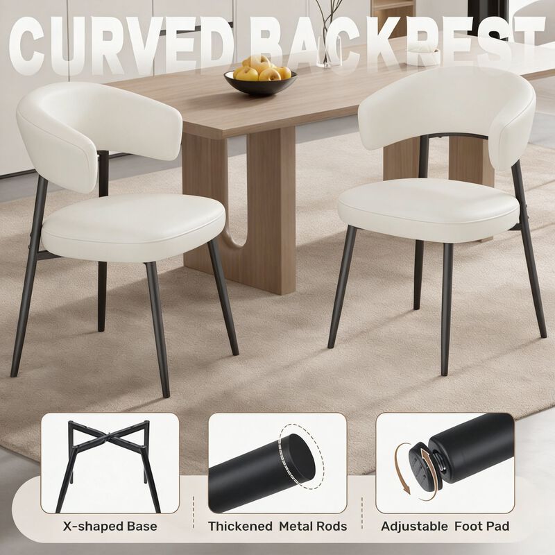 Modern Velvet Dining Chair Set of 4 image number 6