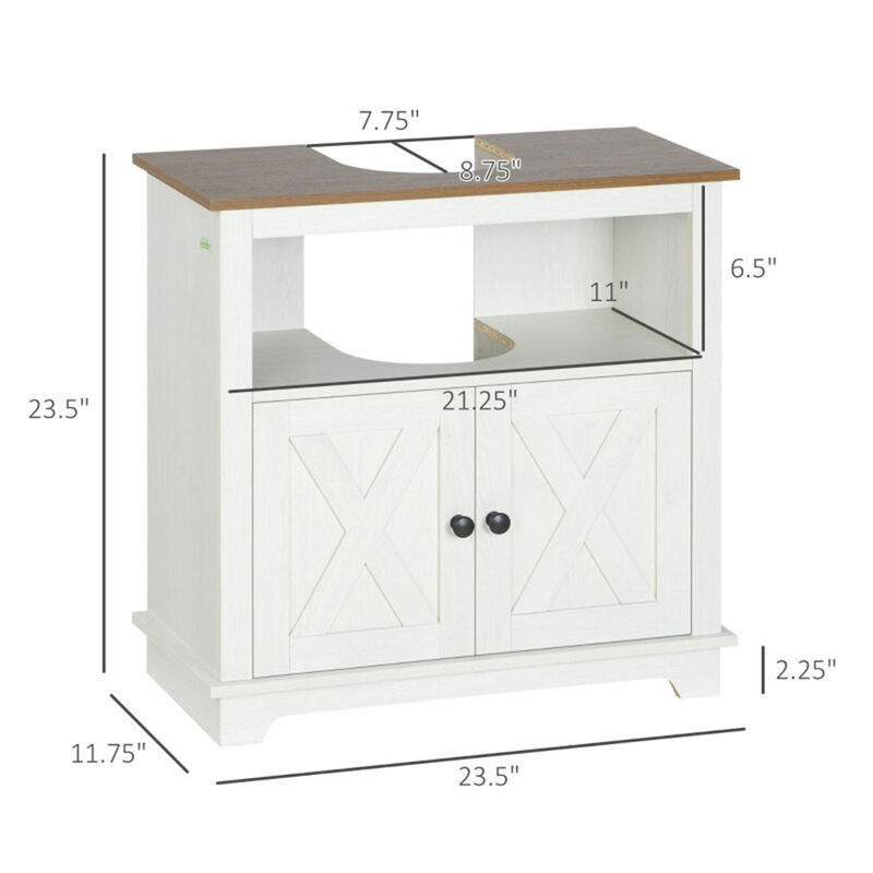 Modern Bathroom Cabinet with Sink and Built-In Storage