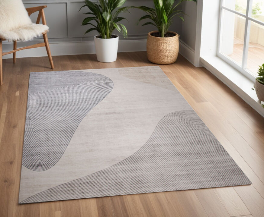 HomeRoots Abstract Area Rug
