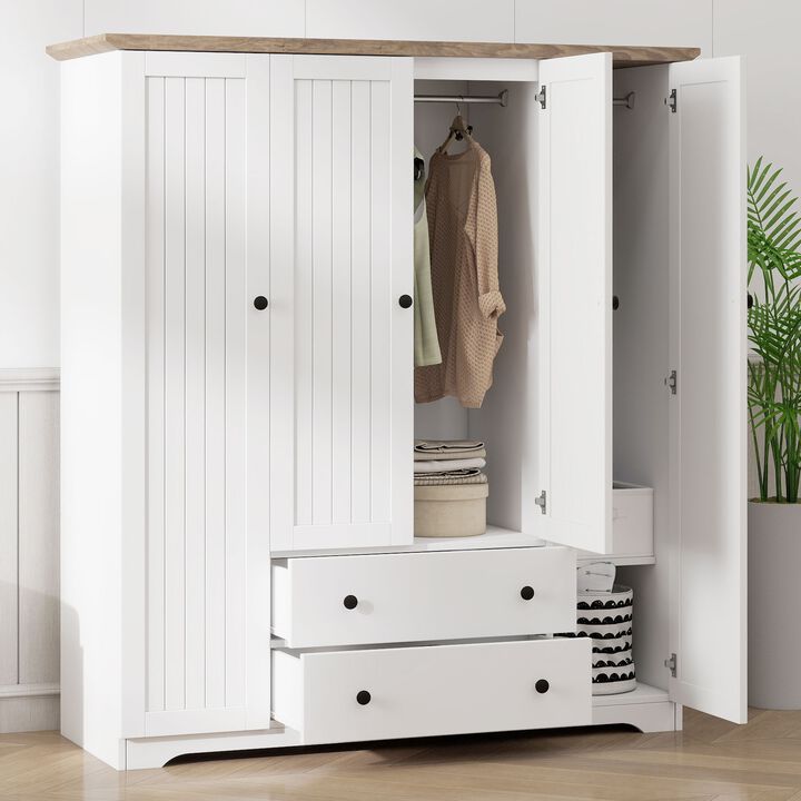 Wamdra Farmhouse Armoire Wardrobe