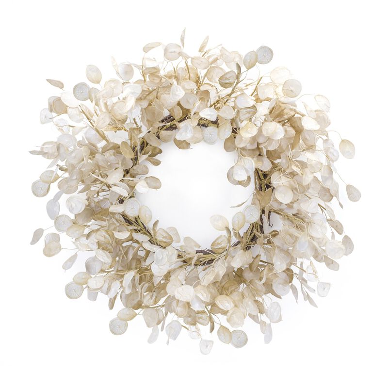 Silver Dollar Twig Spring Wreath  33-Inch image number 0