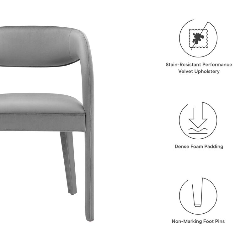 Pinnacle Performance Velvet Dining Chair Set of Two image number 6