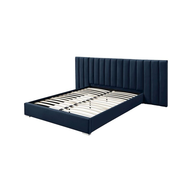 Meridian Furniture Pablo Navy Velvet King Bed