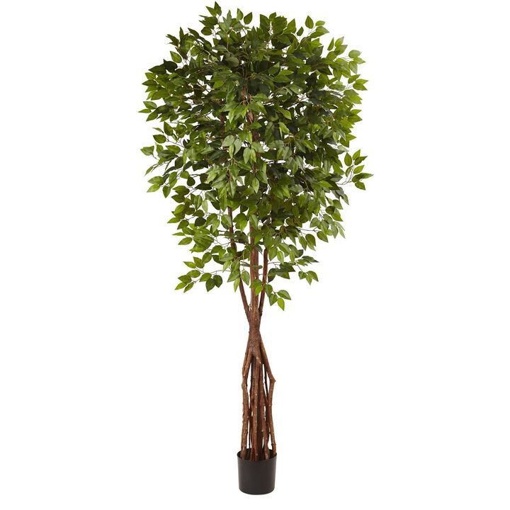 Nearly Natural 7.5-in Super Deluxe Ficus Tree x 4 w/1386 Lvs.