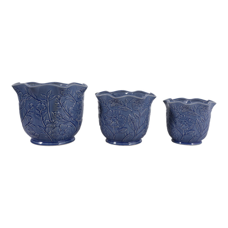 S/3 Wildflower Ruffle Planters image number 2