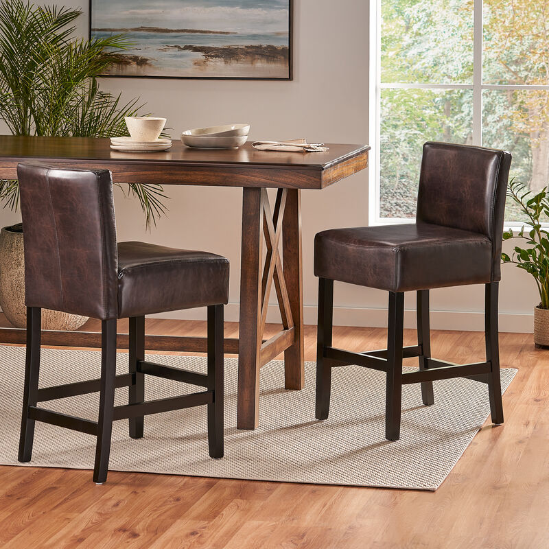 Merax Leather Counter stools (Set of 2)