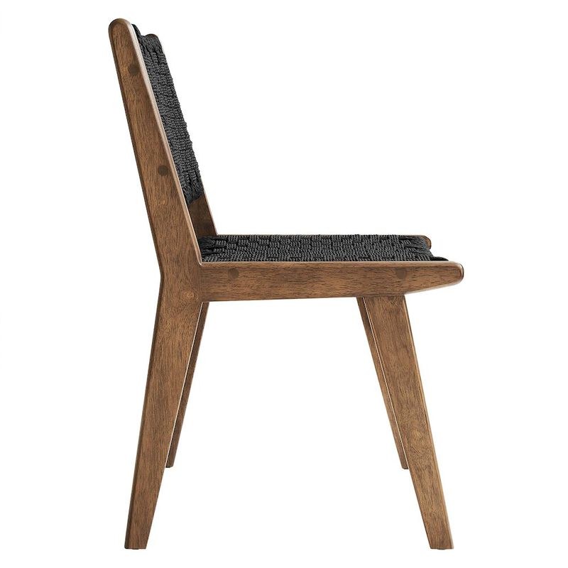 Saoirse Woven Rope Wood Dining Side Chair Set of 2 image number 4