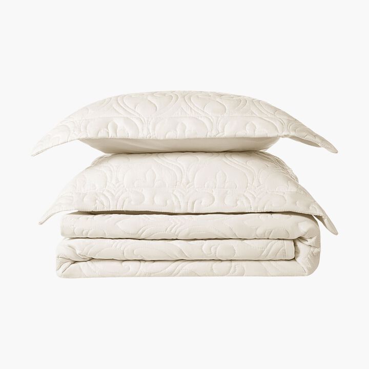 King Quilt Set 3 Piece, Lightweight Cotton Bedding Set with Pillow Shams