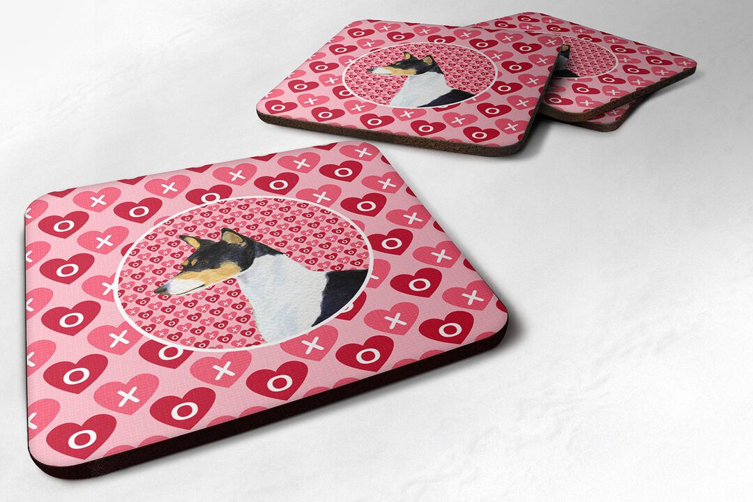 Caroline's Treasures SS4514FC Basenji Foam Coasters (Set of 4), 3.5 H x 3.5 W, Multicolor