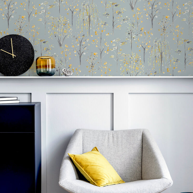 Mayumi Yellow Birch Grove Wallpaper image number 2