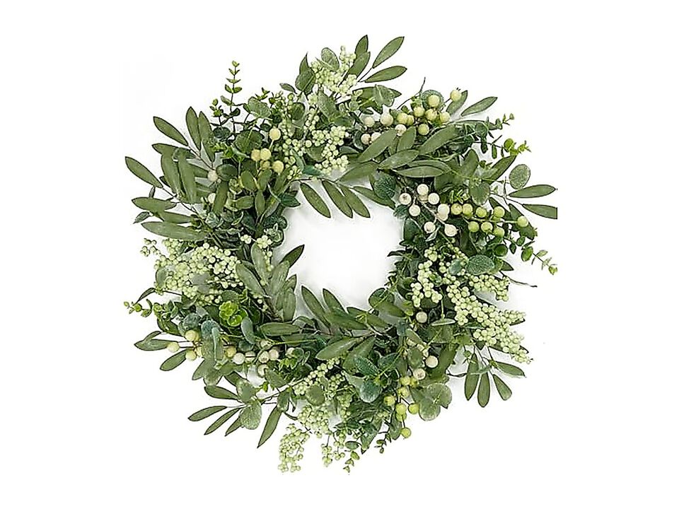 Green Eucalyptus Wreaths Front Door Spring Summer Wreath Leaves Olives Mixed
