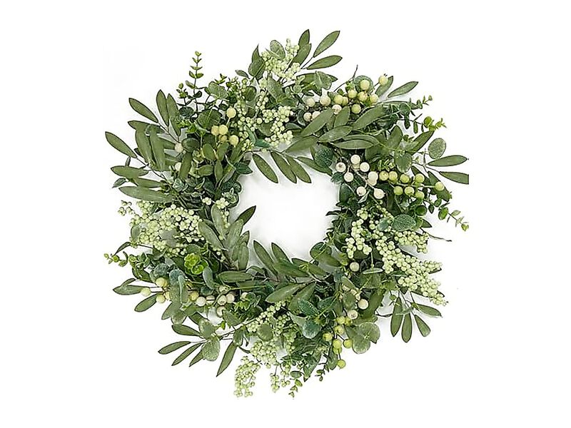 Green Eucalyptus Wreaths Front Door Spring Summer Wreath Leaves Olives Mixed image number 0