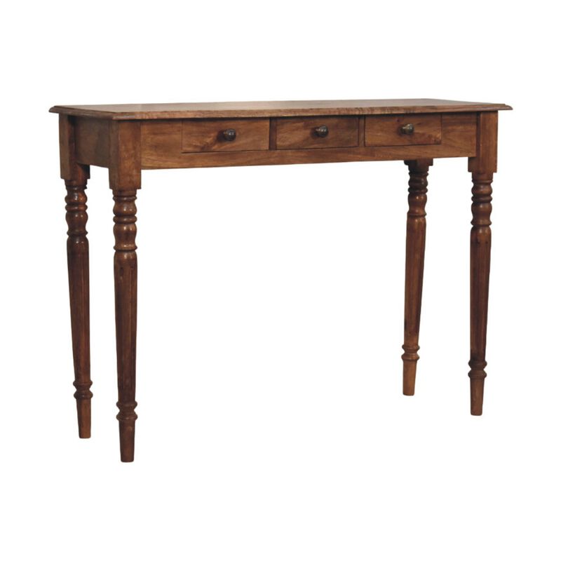 Artisan Furniture Solid Wood Three Drawer Console with Turned Legs image number 2