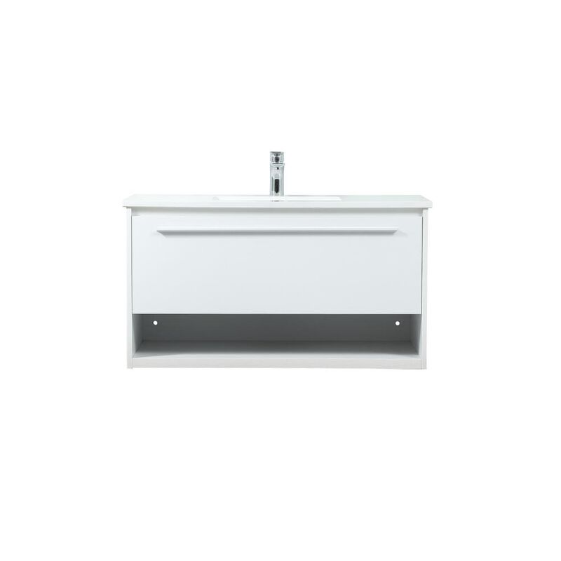 Elegant Kitchen and Bath 36 inch Single bathroom vanity in white