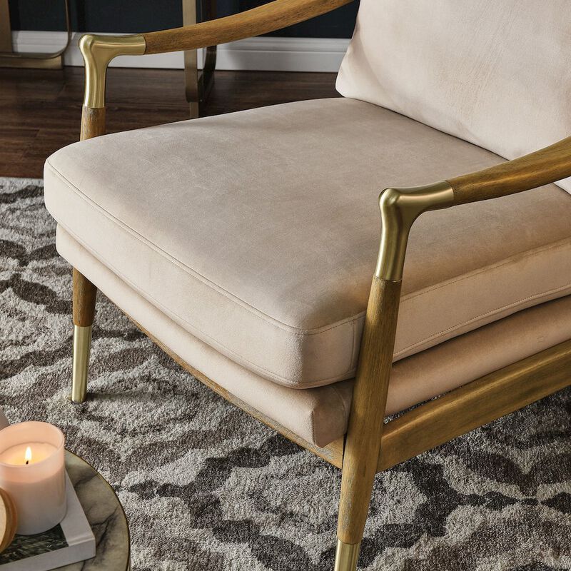 Langford Performance Velvet Accent Armchair image number 8
