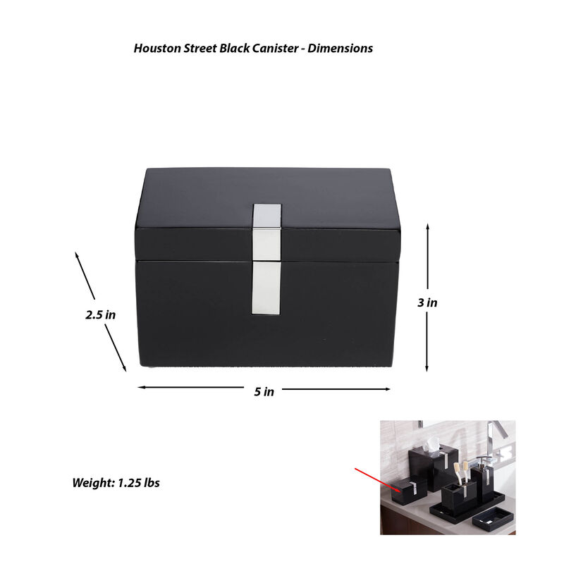 Houston Street Black Canister