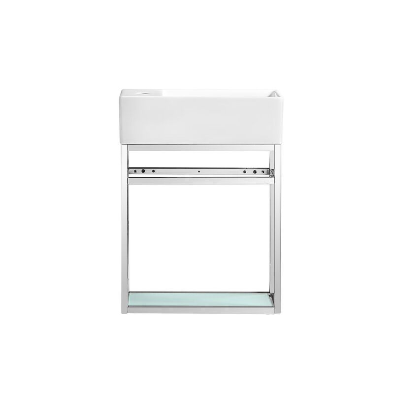 Pierre 19.5 Single, Metal Frame, Open Shelf, Bathroom Vanity image number 0