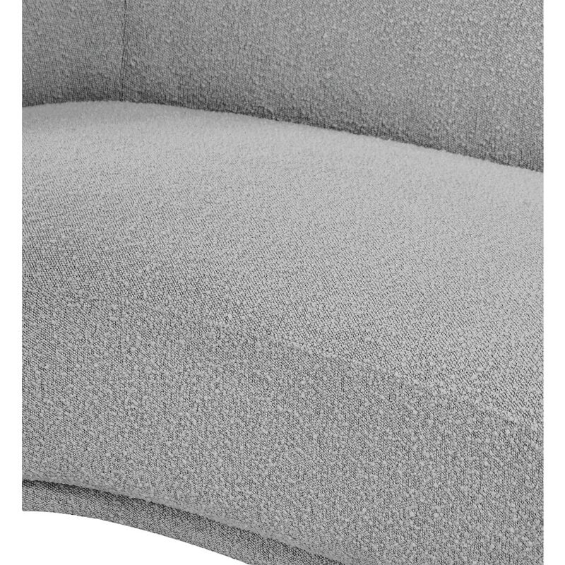 Meridian Furniture Hyde Grey Boucle Fabric Chair