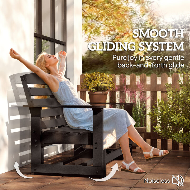 Hivvago Two-Person Outdoor Glider Chair image number 3