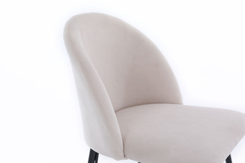 NILSSON Set of 2 Bar Stools in Metal and Velvet