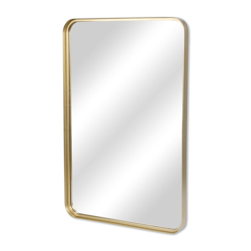 HomeRoots 30" Gold Metal Accent Mirror image number 3