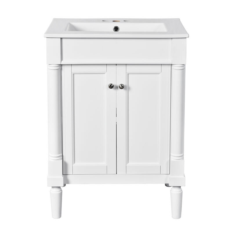 24'' Bathroom Vanity  with Top Sink and Storage Cabinet