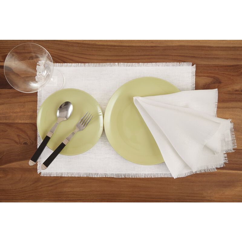 Linen Dinner Napkins - Fringe