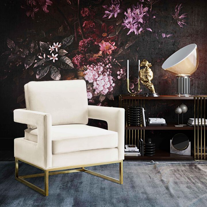 Casafoyer Avery Cream Velvet Chair