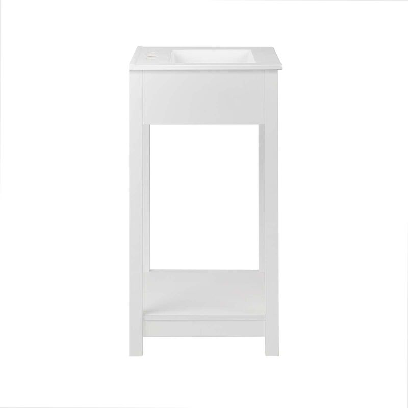 Modway Altura 24" MDF Ceramic and Particleboard Bathroom Vanity in White image number 2