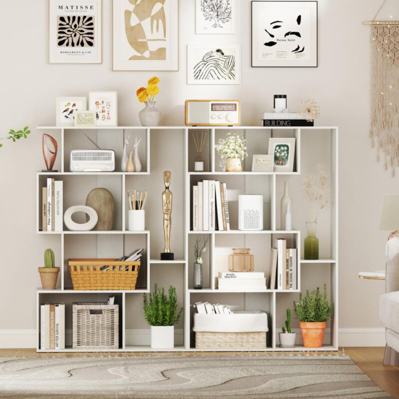 Hivvago 6-Cube Open-back Geometric Bookshelf for Bedroom Living Room
