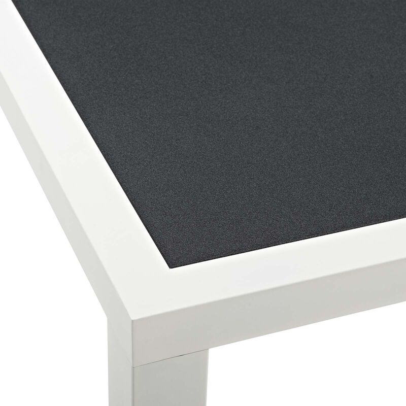 Modway - Stance 90.5" Outdoor Patio Aluminum Dining Table White Gray image number 4