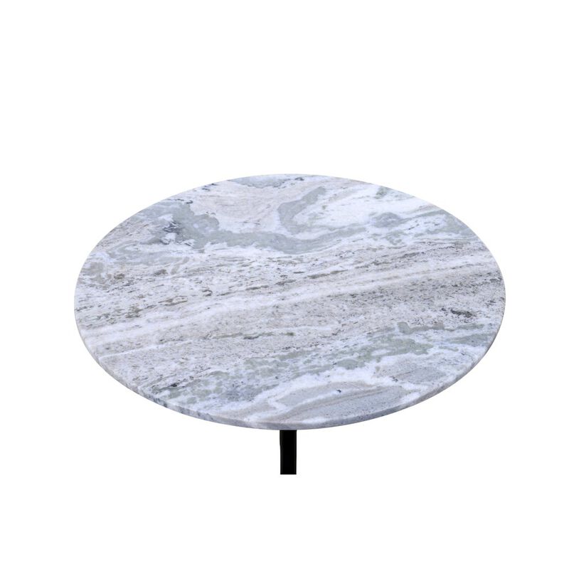 World Interiors Glacier 18 Accent Table with Fancy Brown Marble