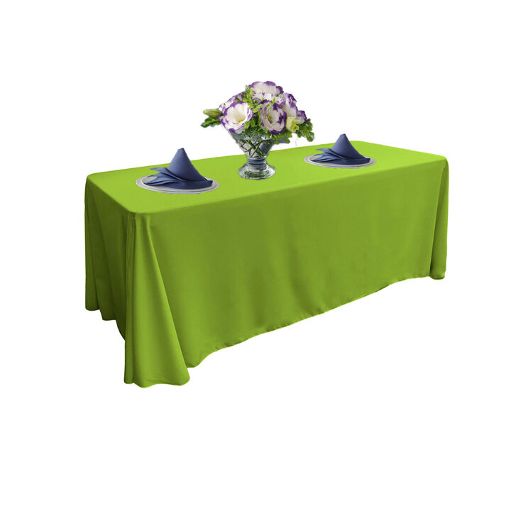 Polyester Poplin Tablecloth Rectangular Design for Dining, Weddings and Parties