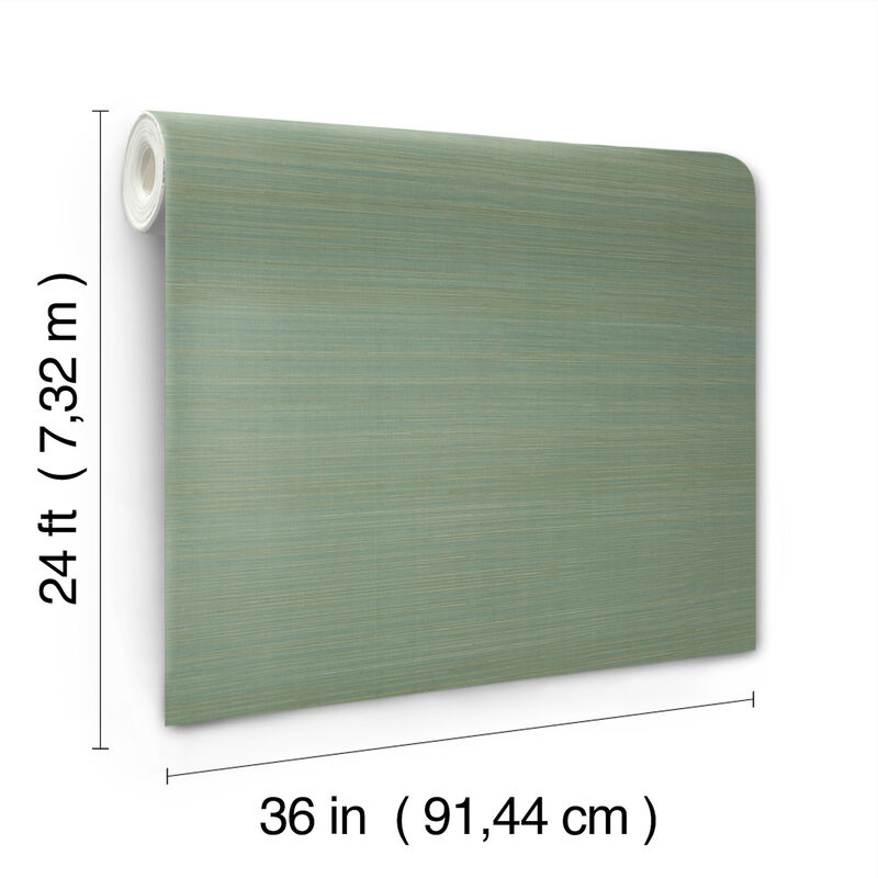 Tailored Abaca Seafoam Wallpaper (Set of 2) image number 3