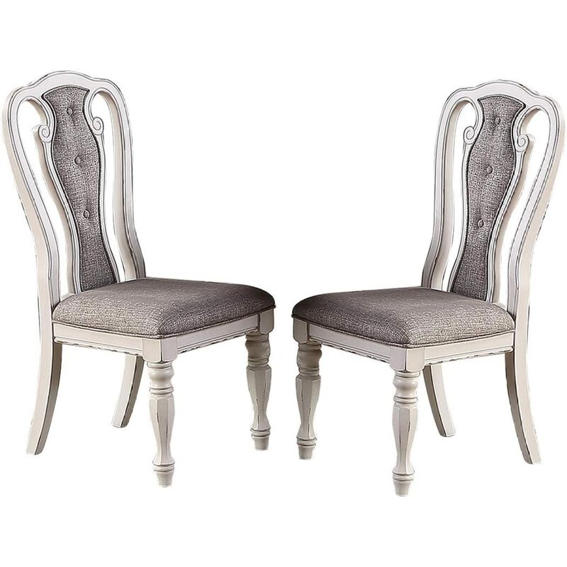 Streamdale Grey Upholstered Tufted Dining Chairs (Set of 2) image number 8