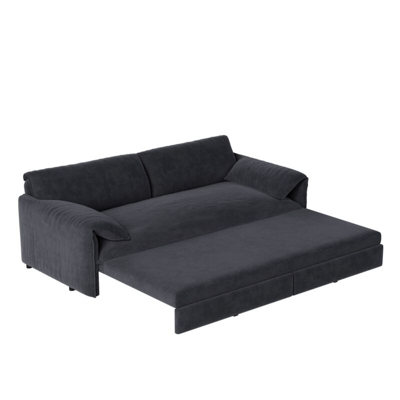 Lescet Velvet Pull‑Out Sleeper Sofa Bed image number 8