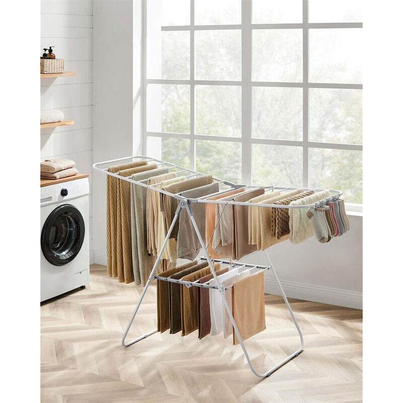 Multi-Clip Drying Rack for Socks and Delicates &ndash; Foldable Clothes Rack for Laundry Room or Bathroom