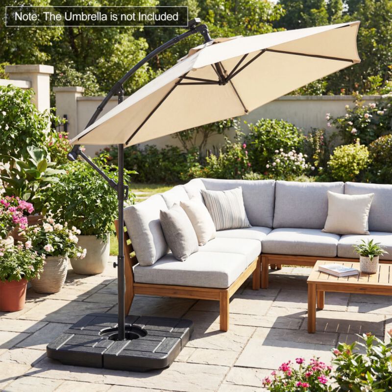 4-Piece 188 LBS Cantilever Offset Patio Umbrella Base image number 2