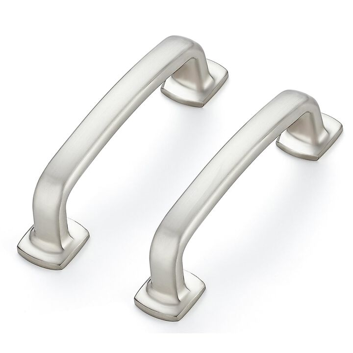 Ravinte Decor 25 Pack Cabinet Handles Arch Cabinet Pulls - 3 Inch Drawer Pulls Brushed Nickel Kitchen Cabinet Handles Curved Dre