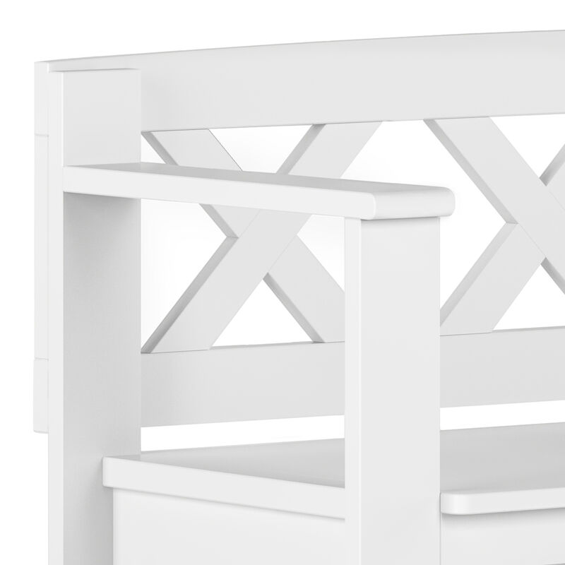 Simpli Home Amherst Small Entryway Storage Bench image number 4