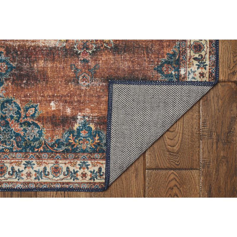 Linon Washable Foster Russet/Ivory, Rug image number 3