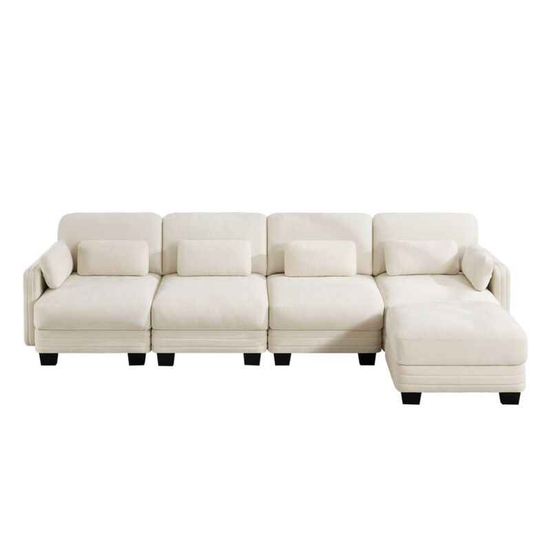 Glel Modern Minimalist Chenille Modular Sectional Sofa image number 0