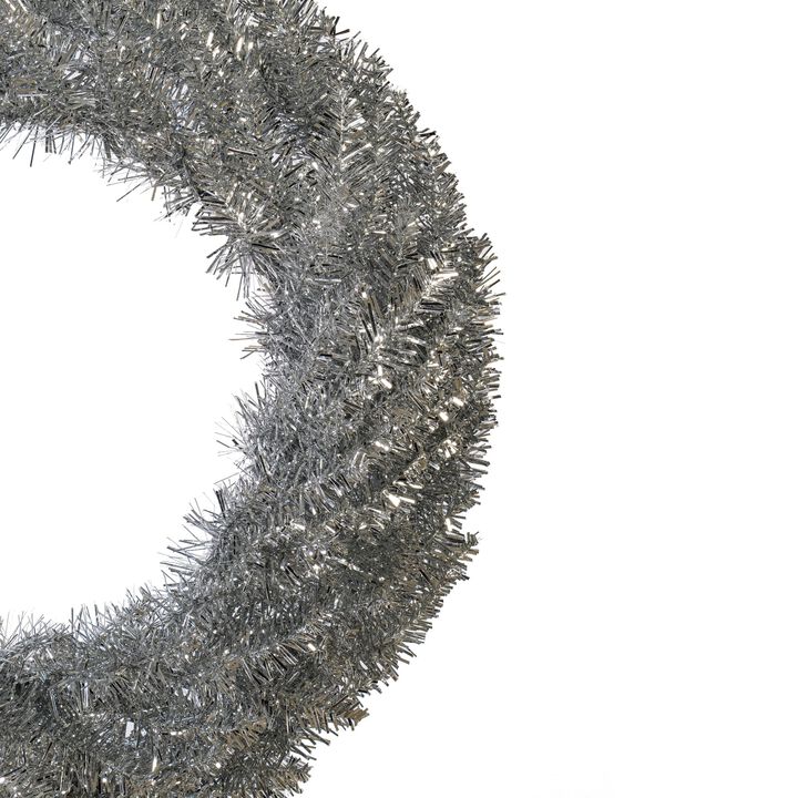 Vickerman 24" Silver Artificial Christmas Wreath, Unlit - Faux Christmas Wreath - Indoor Seasonal Home Decor