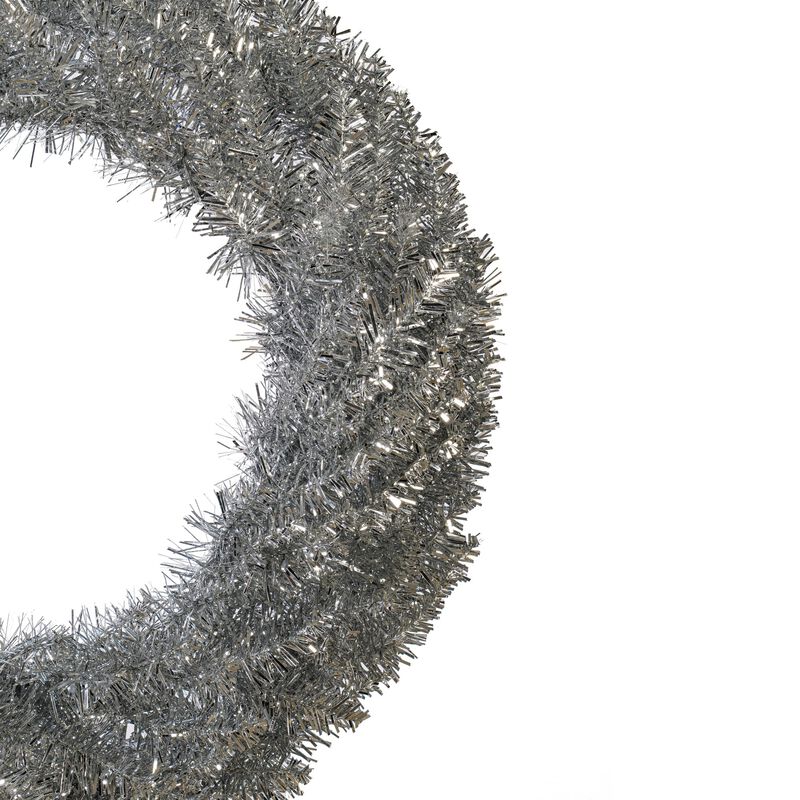 Vickerman 24" Silver Artificial Christmas Wreath, Unlit - Faux Christmas Wreath - Indoor Seasonal Home Decor image number 1