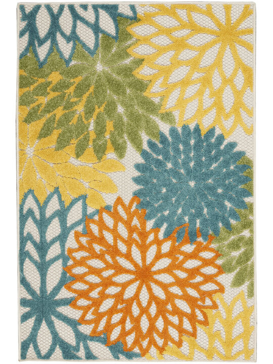 Aloha ALH05 Turquoise/Multicolor 3' x 5' Rug