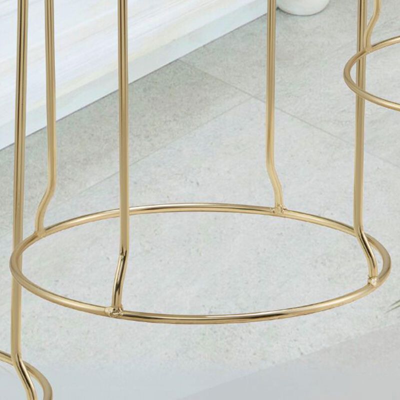 Kings Brand Furniture Carmilla Upholstered Counter Height Stool - Bar Stools Set of 4 for Kitchen 18.75"