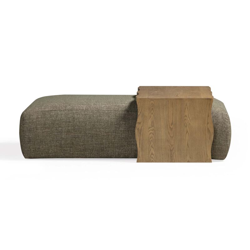 Tov Furniture Spencer Performance Basketweave Ottoman with Bridge Table (Green) image number 4