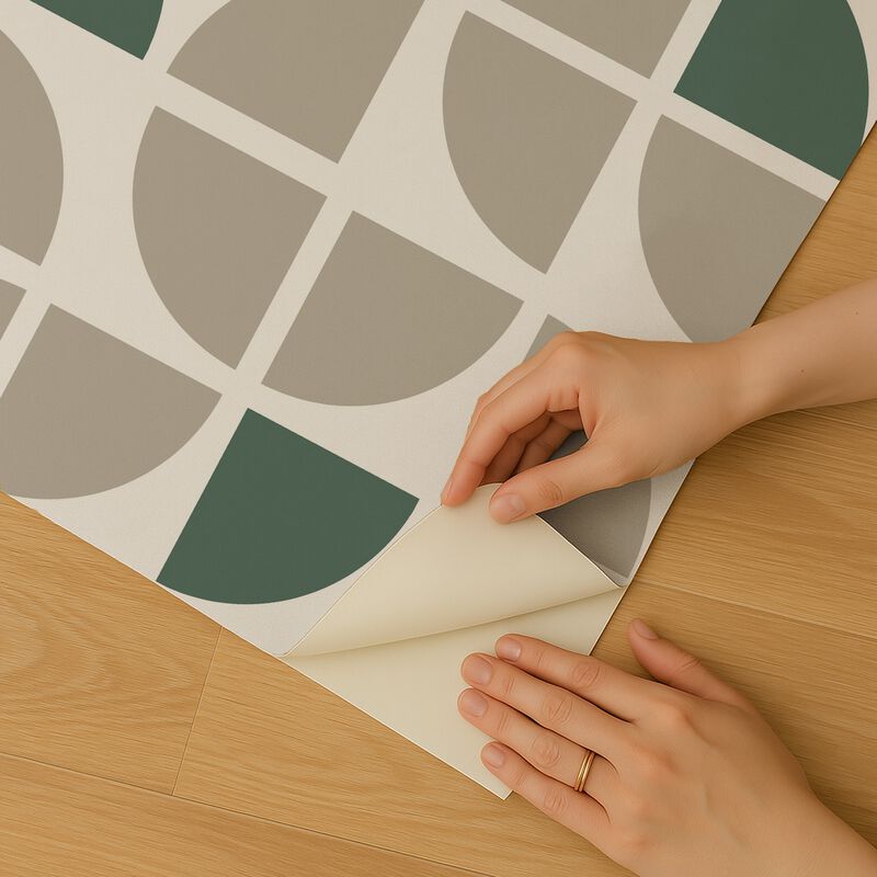 Mod Geo Crescents Peel and Stick Wallpaper image number 2