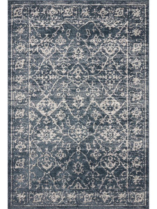 Gigi Navy/Stone 2'7" x 4' Accent Rug by Magnolia Home by Joanna Gaines x Loloi
