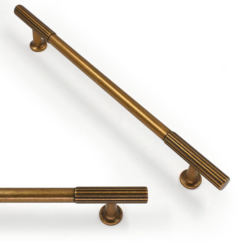 Talentedeco 10 Pack Antique Brass Cabinet Pulls 7.5 Inch(192mm) Kitchen Cabinet Handles Vintage Retro Cabinet Hardware for Drawe